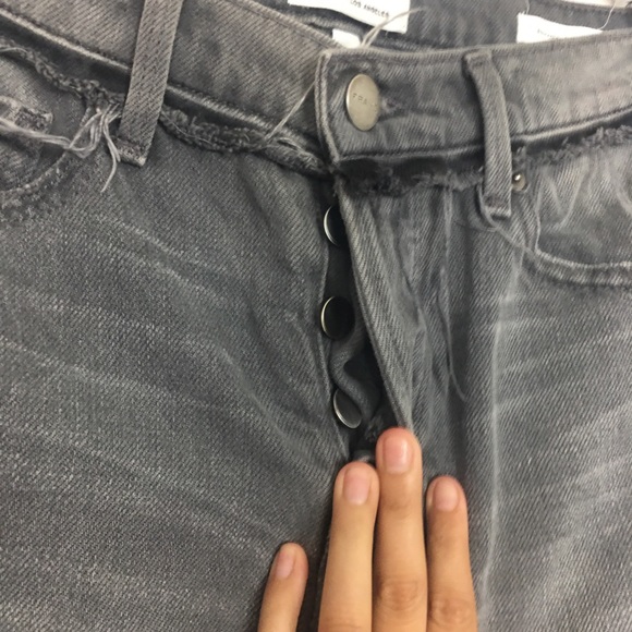 FRAME DENIM Nouveau Le Mix Mini Skirt in Ash Mix - Picture 7 of 8